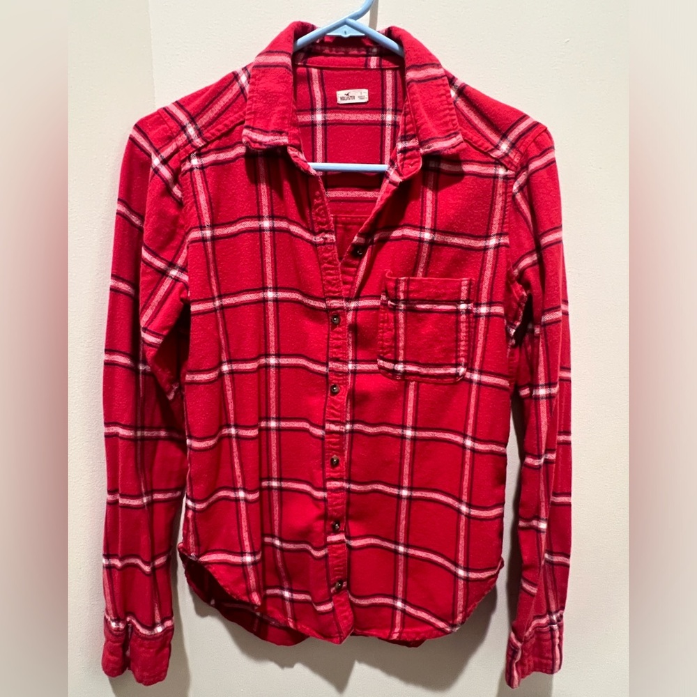 Hollister | Red flannel shirt - Size S